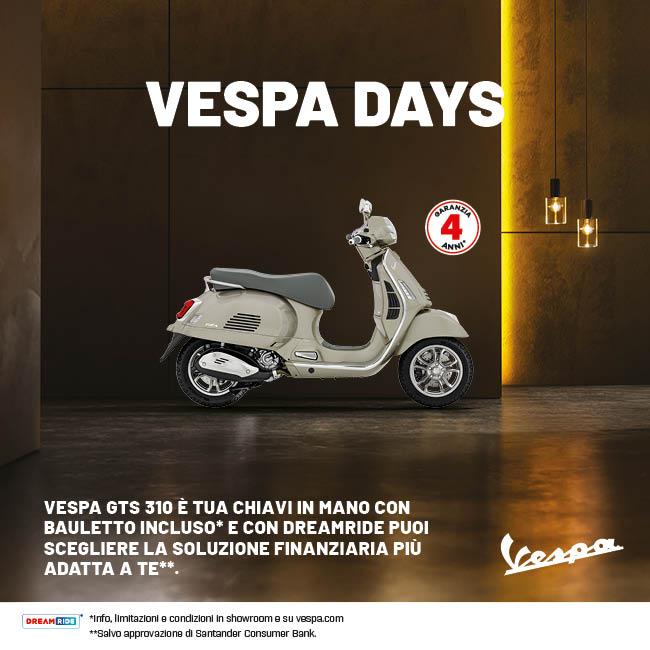 PROMOZIONE VESPA GTS 125/310 e GTV